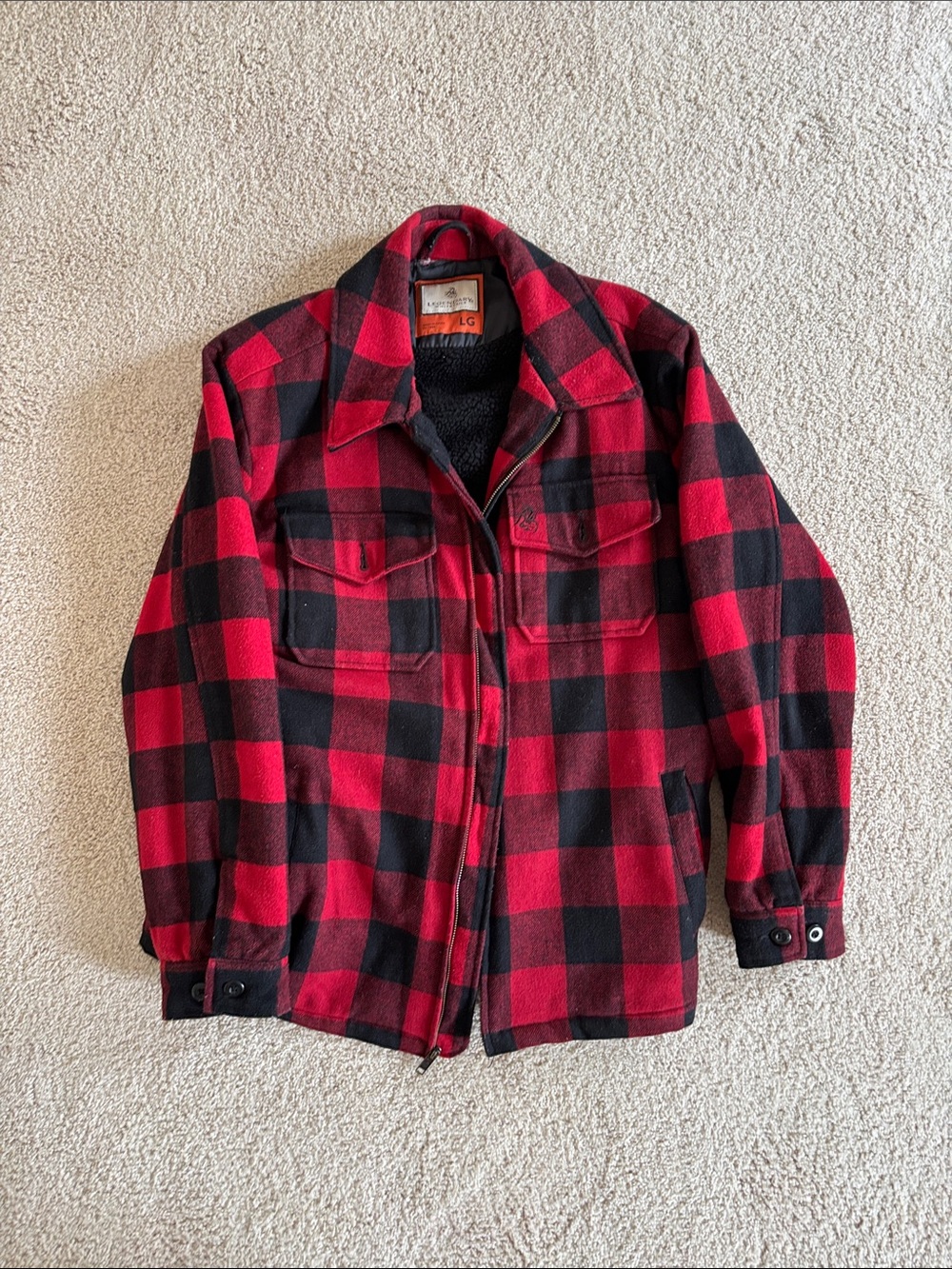 Legendary Whitetails Red & Black Buffalo Plaid Field Jacket